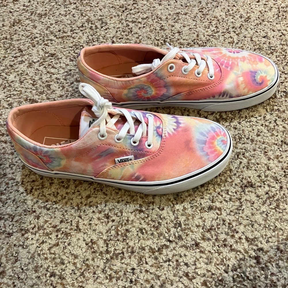 Vans Off The Wall tie-dye shoes, size 8